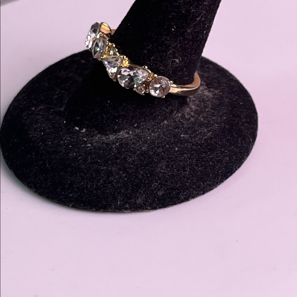 J. Crew Multi Rhinestone ring Size 8 - Picture 3 of 9